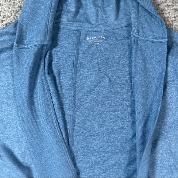 Athleta Hooded Wrap Cardigan Blue Size Large - Picture 7 of 7